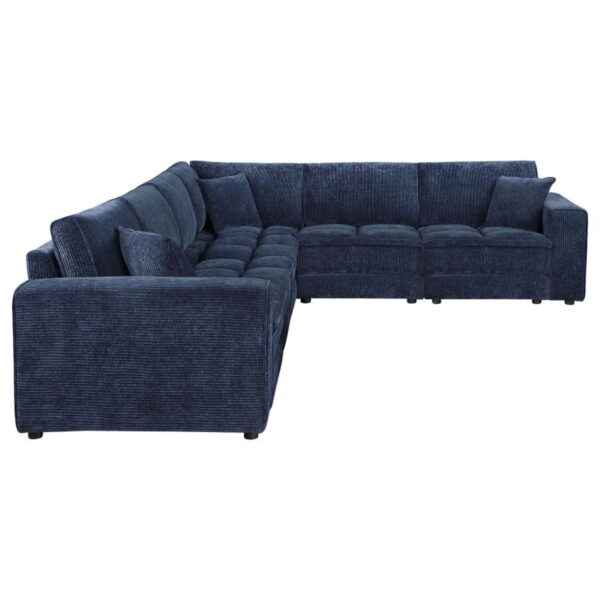 Atlantic - 5 Piece Upholstered Modular Sectional Sofa - Blue - Image 8