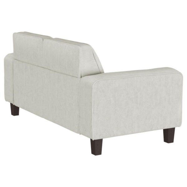 Deerhurst - Upholstered Track Arm Tufted Loveseat - Greige - Image 7