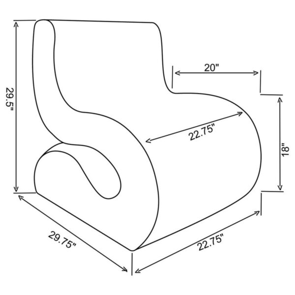Ronea - Boucle Upholstered Armless Curved Chair - Image 21