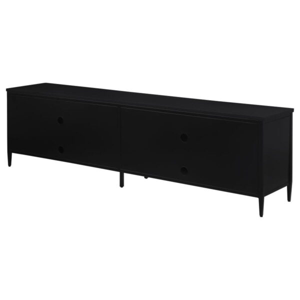 Amherst - 4-Door 78" Metal TV Stand Media Console - Black - Image 5