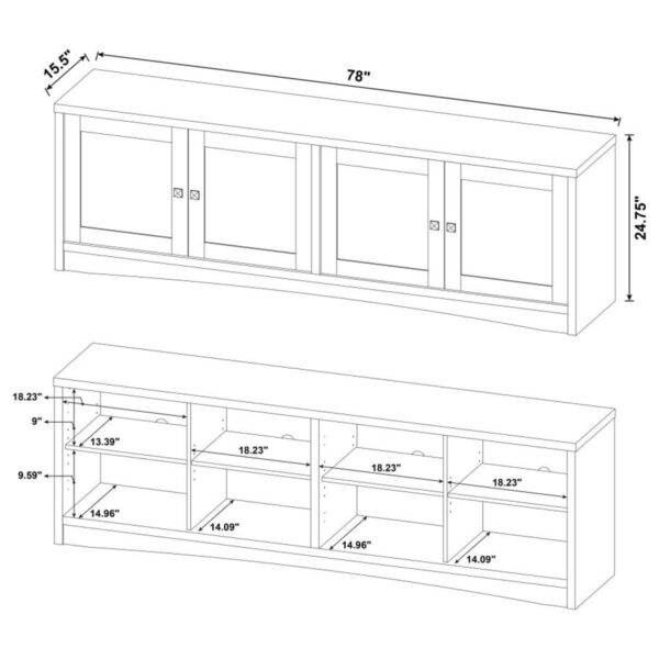 Laughlin - 4 Door Engineered Wood TV Stand - White - Image 14
