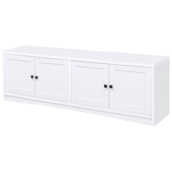 Laughlin - 4 Door Engineered Wood TV Stand - White - Image 7
