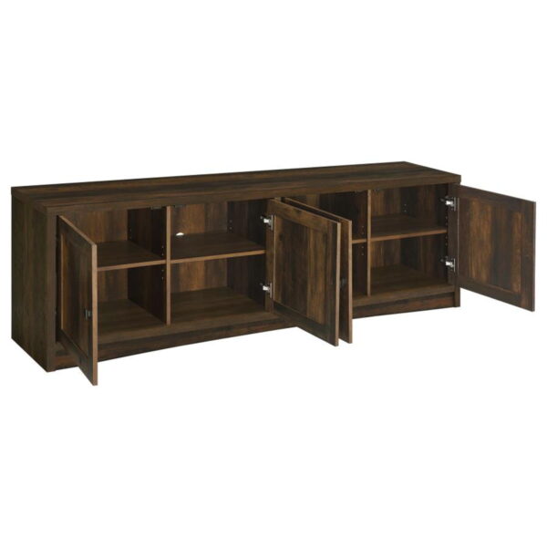 Laughlin - 4 Door Engineered Wood TV Stand - Dark Pine - Image 11