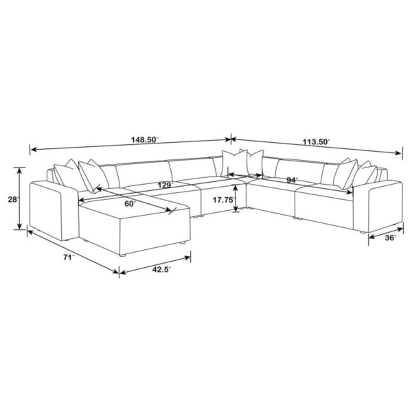 Freddie - Upholstered Modular Sectional Sofa - Image 31