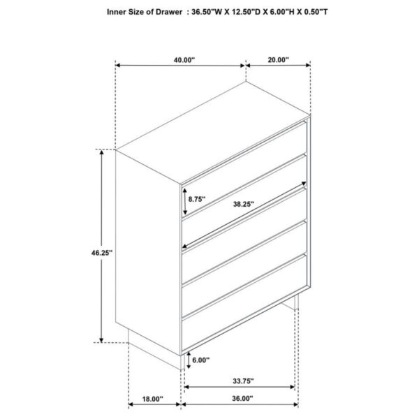 Glenwood - 4-Drawer Chest Of Drawers - Warm Brown - Image 2
