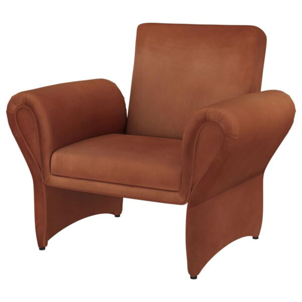 Liana - Upholstered Roll Arm Accent Armchair - Rust - Image 4