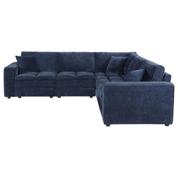 Atlantic - 5 Piece Upholstered Modular Sectional Sofa - Blue - Image 10