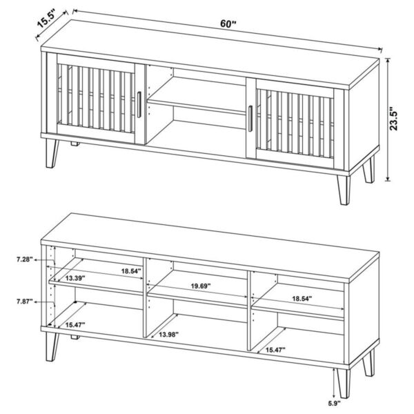 Sedona - 2 Door Engineered Wood TV Stand - Dark Pine - Image 4