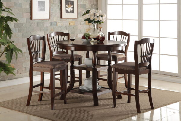 Bixby - Counter Table & 4 Chairs - Light Brown