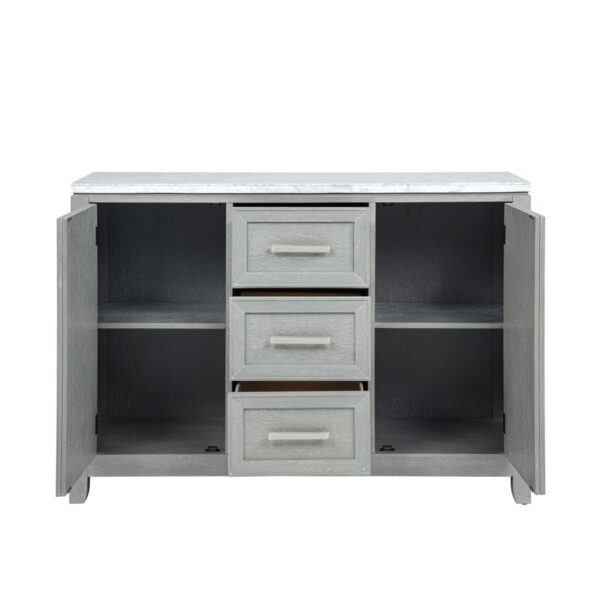 Fiona - Marble Top Dining Buffet / Server - Mist Gray - Image 6