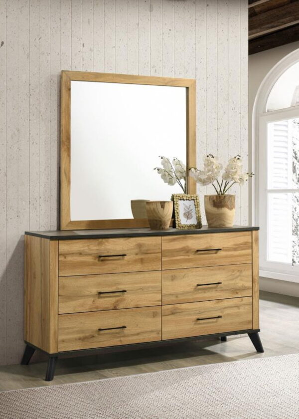 Kaywood - 6-Drawer Dresser And Mirror - Natural Pine - Image 16