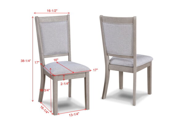 Amara - 5 Piece Round Dining Set Drift Wood - Drift Wood - Image 2