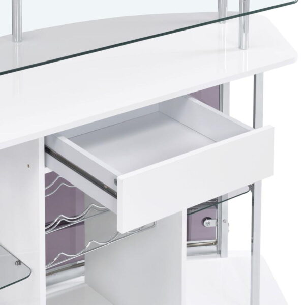 Gideon - Curved Glass Top Home Cabinet - Image 2