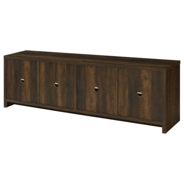 Laughlin - 4 Door Engineered Wood TV Stand - Dark Pine - Image 3