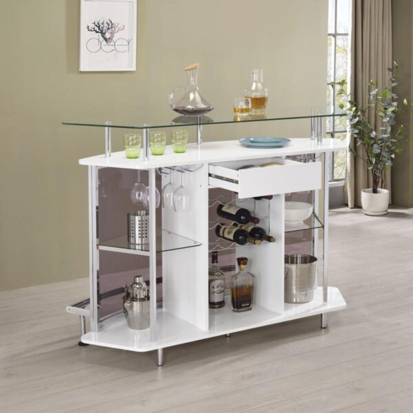 Gideon - Curved Glass Top Home Cabinet - Image 8