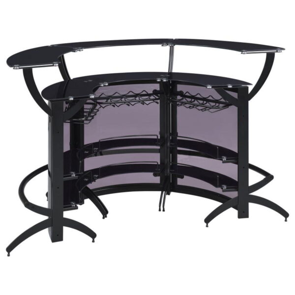 Dallas - 3-Piece Curved Freestanding Home Bar Cabinet - Image 4