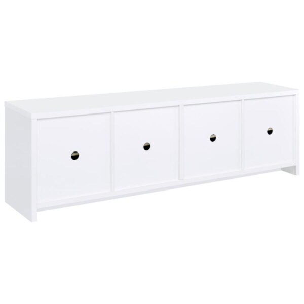Laughlin - 4 Door Engineered Wood TV Stand - White - Image 9