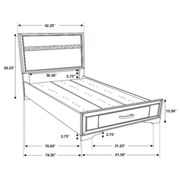 Miranda - Wood Storage Panel Bed - Image 6