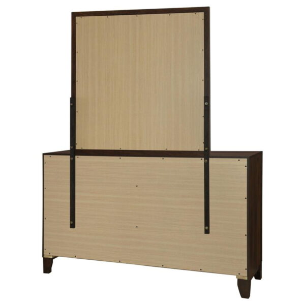 Welsley - 6-Drawer Dresser And Mirror - Walnut - Image 3