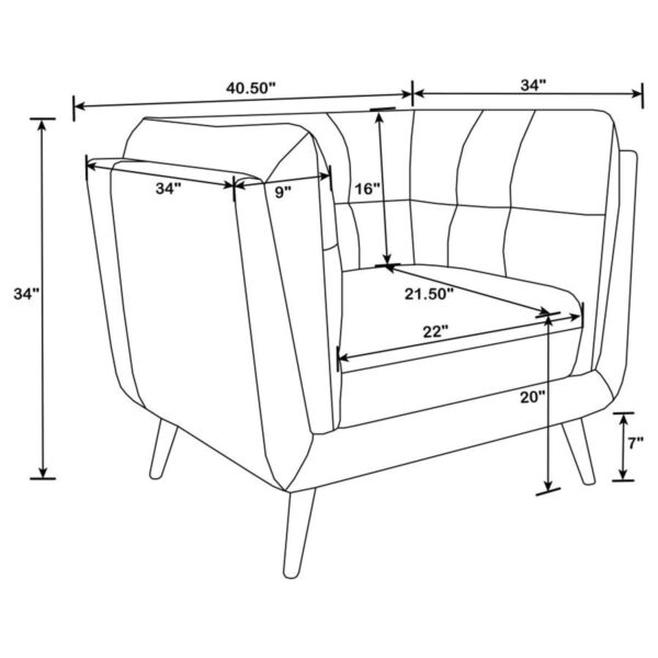 Thatcher - Upholstered Tuxedo Arm Sofa Set - Image 9