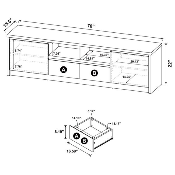 Winfield - 2-Door TV Stand Media Console - Image 9