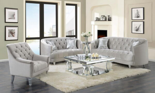 Avonlea - Upholstered Sloped Arm Loveseat - Image 22