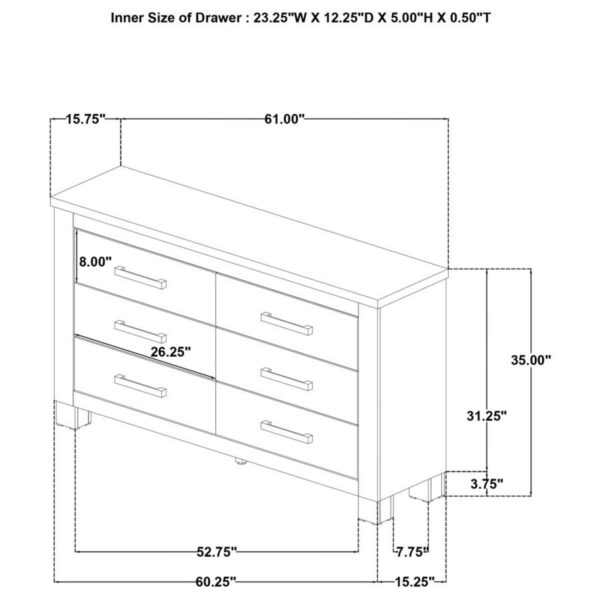 Oakglen - 6-Drawer Bedroom Dresser - Image 22