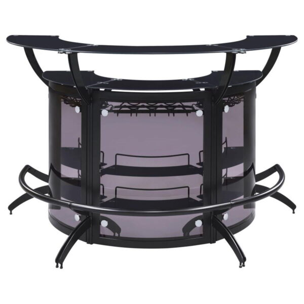 Dallas - 3-Piece Curved Freestanding Home Bar Cabinet - Image 21