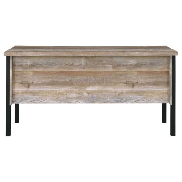 Samson - 4-Drawer Office Computer Desk - Weathered Oak - Image 7