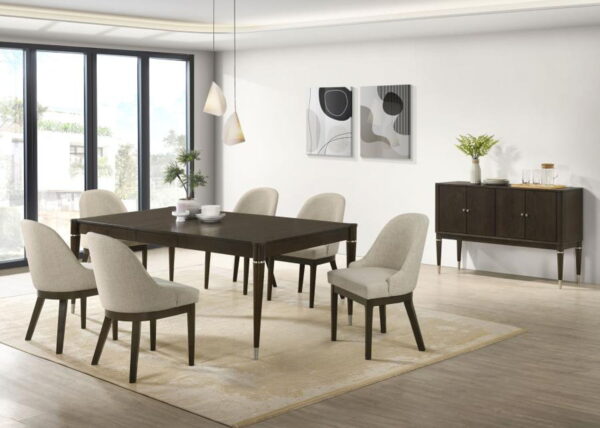 Reseda - 4-Door Dining Sideboard Server With Shelves - Ash Brown - Image 3