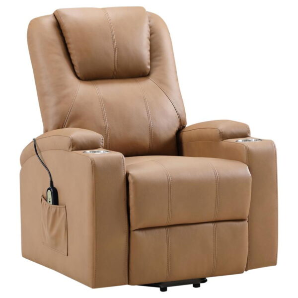 Armstrong - Upholstered Power Lift Massage Recliner - Image 3