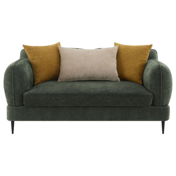 Jade - Chenille Upholstered Modern Track Arm Loveseat - Image 27