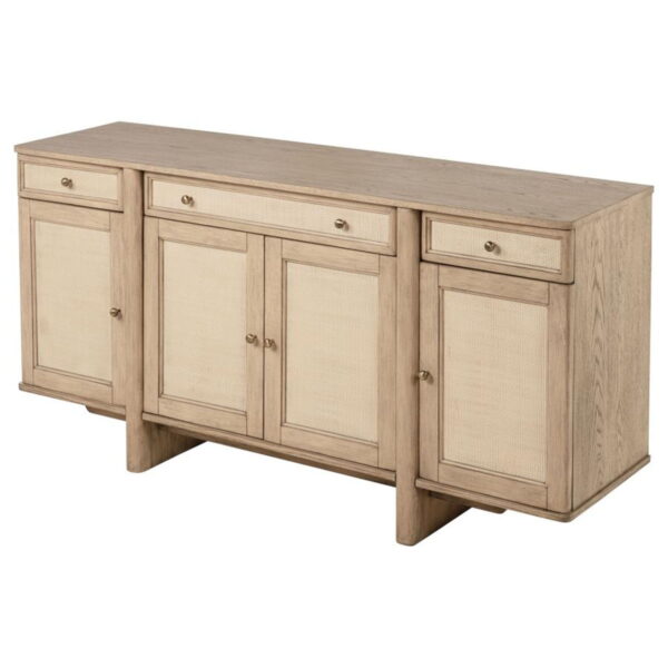 Kailani - 4-Door Cane Sideboard Buffet Cabinet - Beige Oak - Image 2