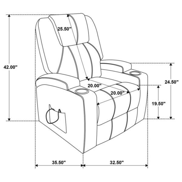 Armstrong - Upholstered Power Lift Massage Recliner - Image 41