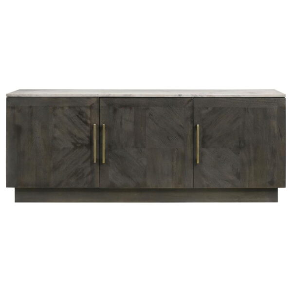 Dennis - 3 Door Marble Top Sideboard Buffet - Tobacco Gray - Image 13