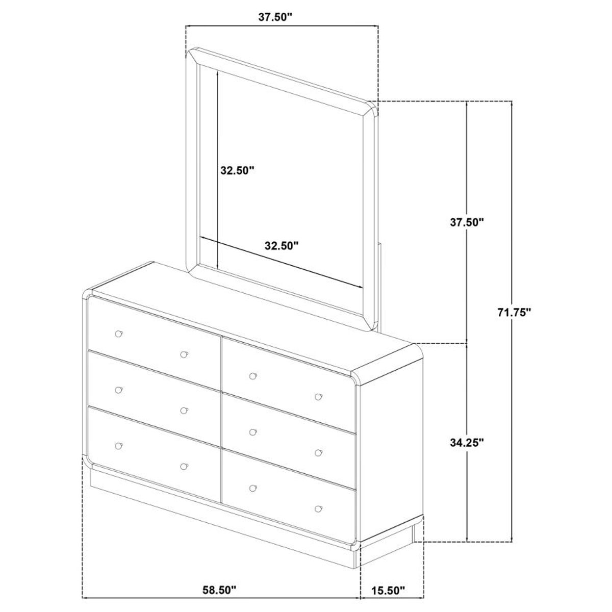 Cavelle - 6-Drawer Dresser - Image 21