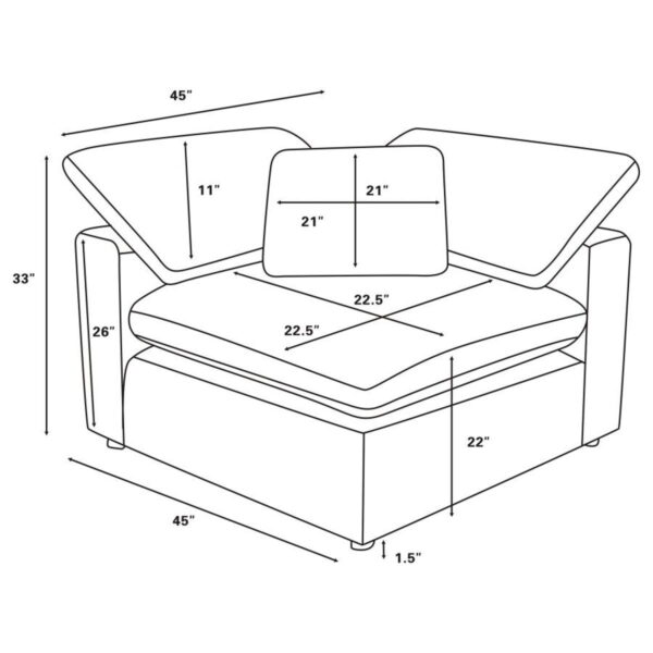 Raleigh - Boucle Upholstered Modular Sectional - Image 67