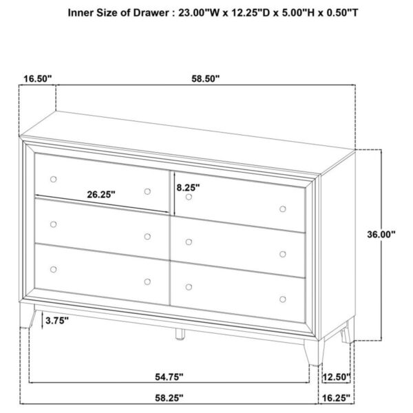 Welsley - 6-Drawer Dresser - Image 7