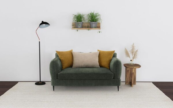 Jade - Chenille Upholstered Modern Track Arm Loveseat - Image 5