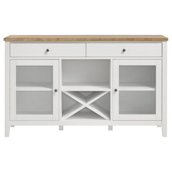 Hollis - 2 Door Dining Sideboard Buffet Storage Cabinet - White - Image 2