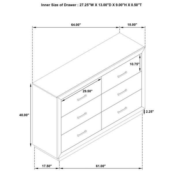 Kenora - 6-Drawer Dresser - Image 8