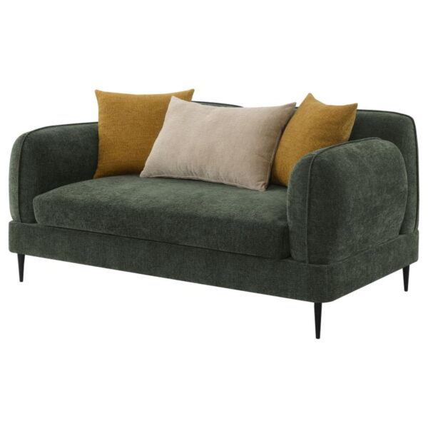 Jade - Chenille Upholstered Modern Track Arm Loveseat - Image 20