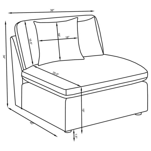 Hobson - Upholstered Modular Sectional Sofa With Ottoman - Image 5