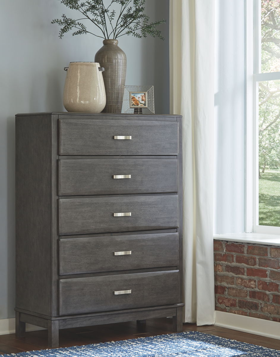 Caitbrook - Five Drawer Chest - Gray - Image 4