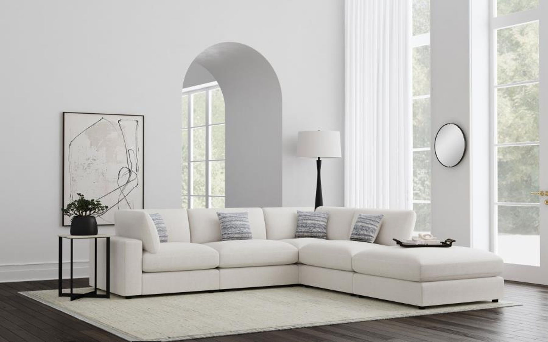 Serene - Upholstered Modular Sectional Sofa - Image 71