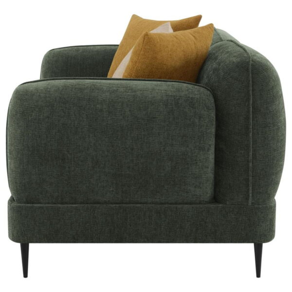Jade - Chenille Upholstered Modern Track Arm Loveseat - Image 19
