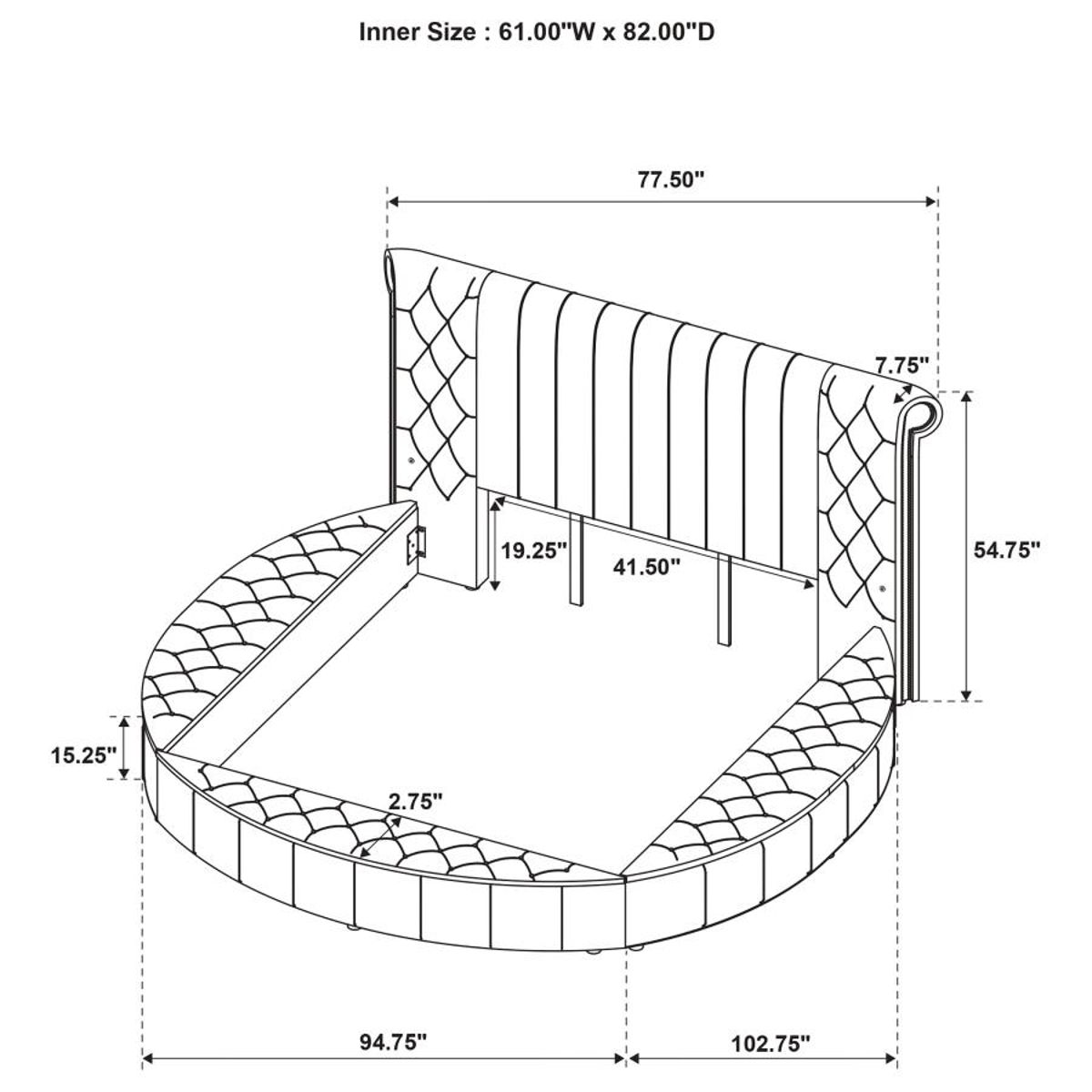 Sonya - Upholstered Round Storage Bed - Image 5