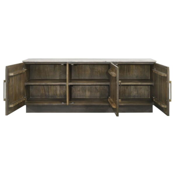 Dennis - 3 Door Marble Top Sideboard Buffet - Tobacco Gray - Image 12