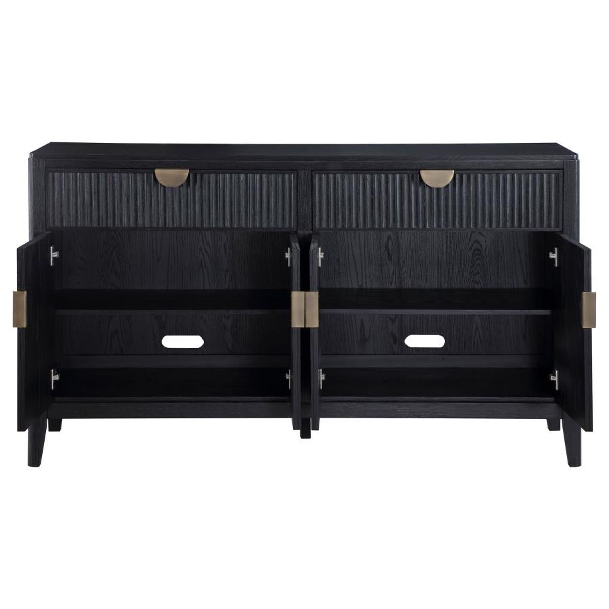Brookmead - 4 Door Sideboard Buffet Storage Cabinet - Black - Image 12