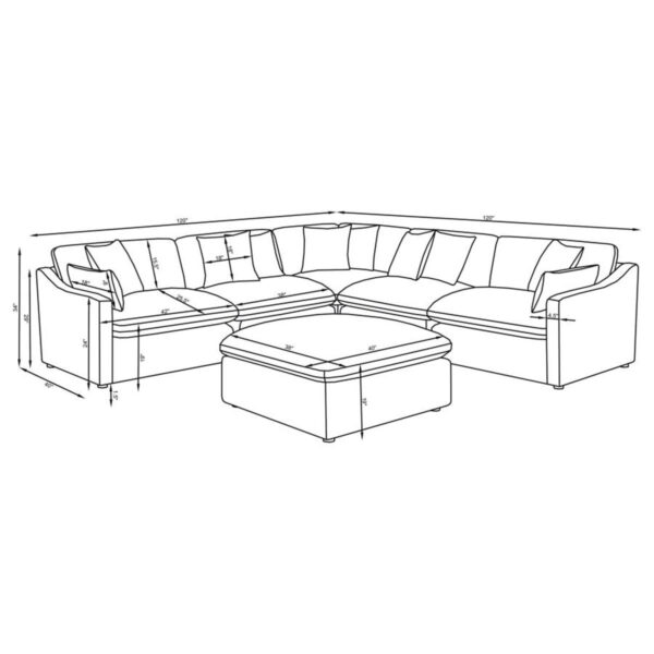 Hobson - Upholstered Modular Sectional Sofa With Ottoman - Image 24